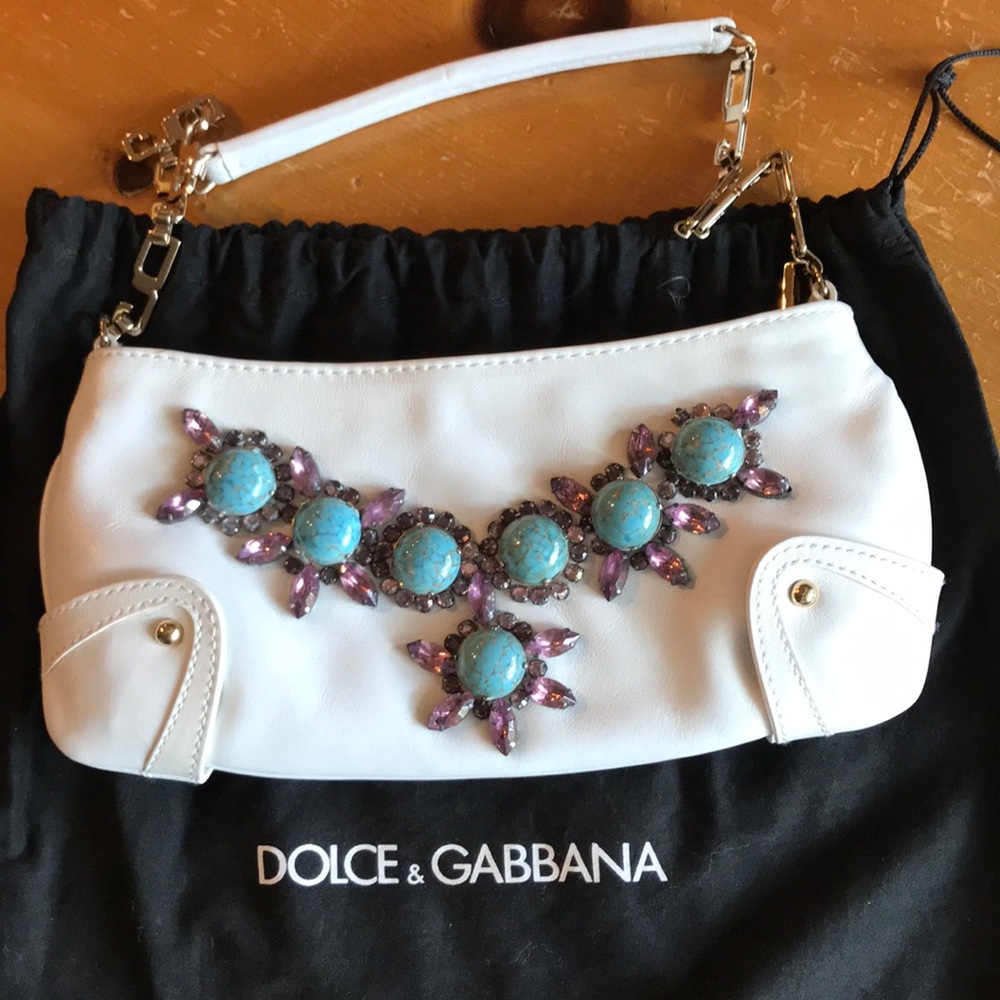 Vintage Dolce & Gabbana leather clutch handbag